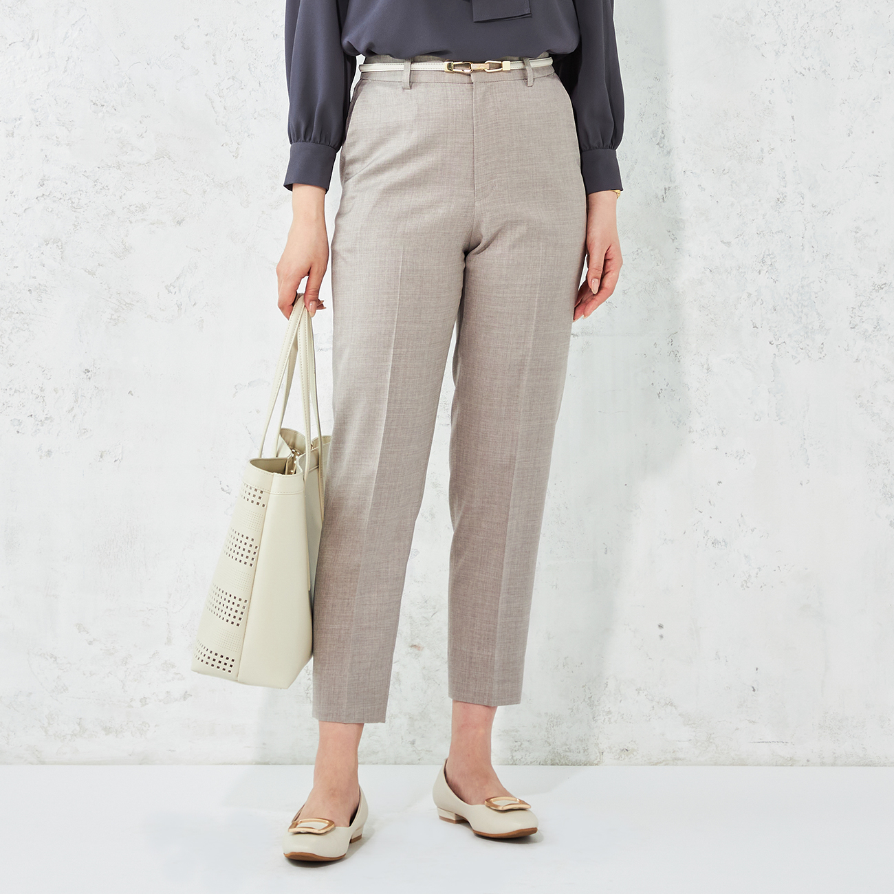 ≪Oggi.jp5月掲載≫ リネンライク クロップドパンツ セットアップ着用可 ≪Oggi.jp5月掲載≫ リネンライク クロップドパンツ セットアップ着用可