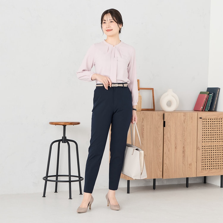 ライトストレッチ クロップドパンツ 紺 セットアップ着用可【AOKI公式
