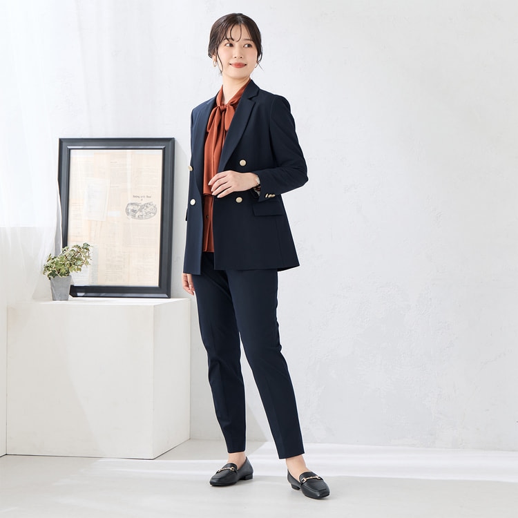 PRADA ストレッチウール セットアップ スーツ クロップドパンツ 黒 3B プラダ PRADA パンツスーツ セットアップ ベルト付き 黒 ブラック 40 M