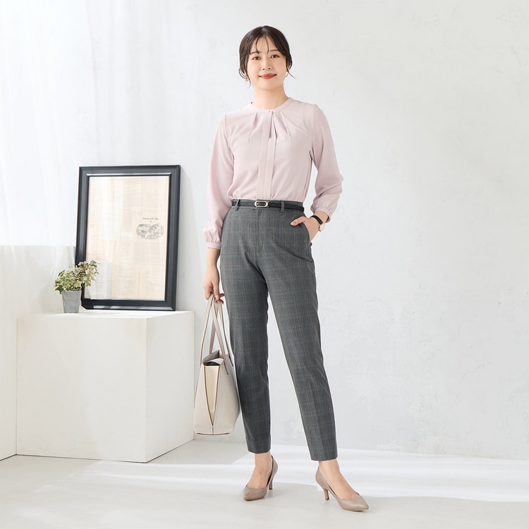 ≪Oggi.jp8月掲載≫ ライトストレッチ クロップドパンツ グレー