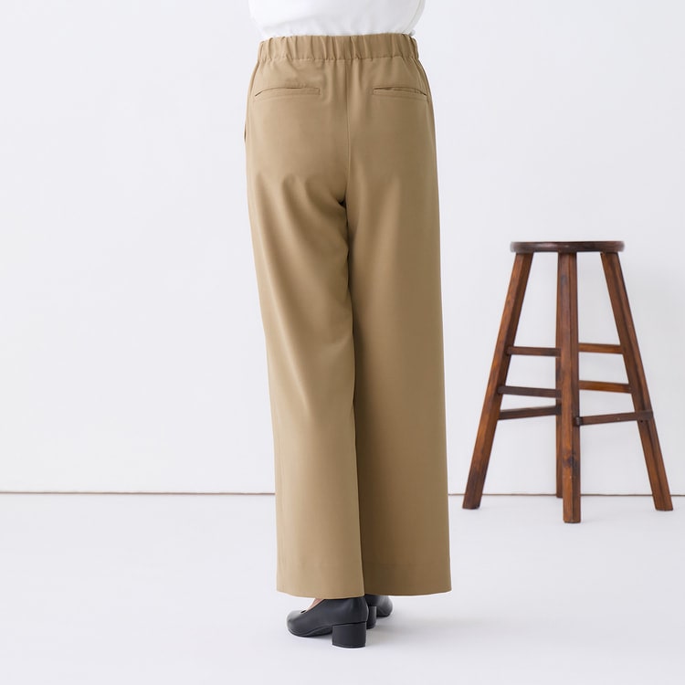 ≪Oggi.jp4月号掲載≫ ドレープストレッチ ワイドパンツ キャメル
