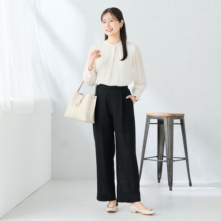 トリッカーカラミ タックワイドパンツ 黒【AOKI公式通販】