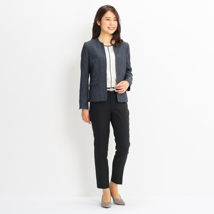 Web限定価格 黒無地ジョーゼットクロップドパンツ セット スーツのaoki公式通販 Web限定価格 黒無地ジョーゼットクロップドパンツ セット スーツのaoki公式通販