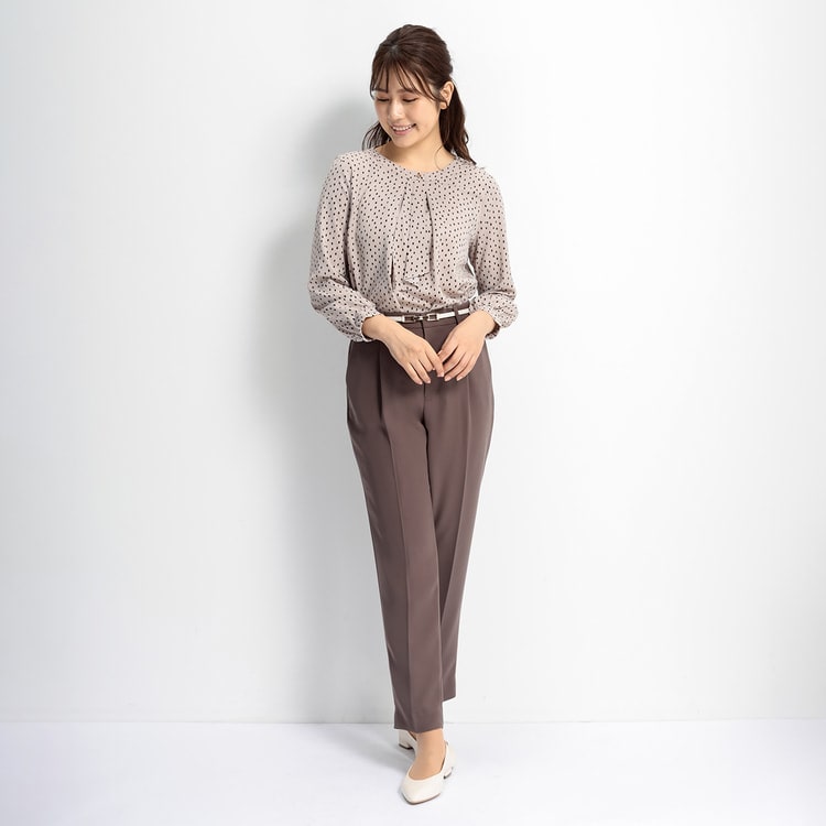 WEB限定価格】Oggiコラボ ダブルクロス モカ クロップドパンツ 