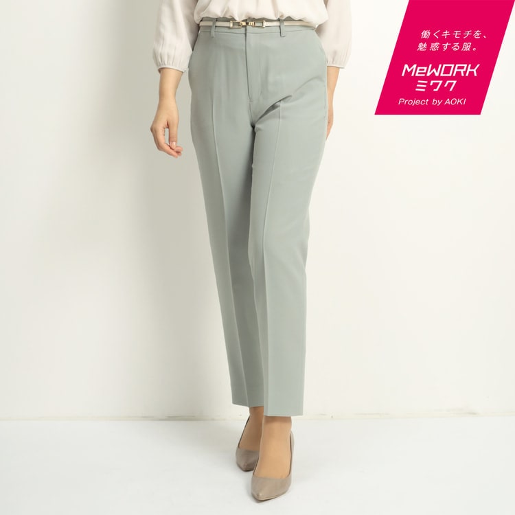 WEB限定価格】Oggiコラボ ミント クロップドパンツ セットアップ着用可