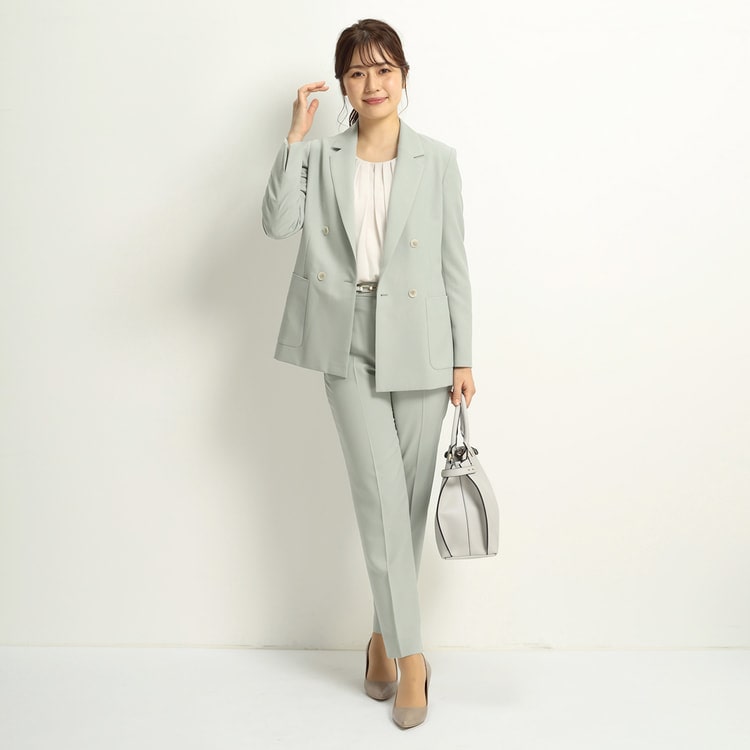 WEB限定価格】Oggiコラボ ミント クロップドパンツ セットアップ着用可