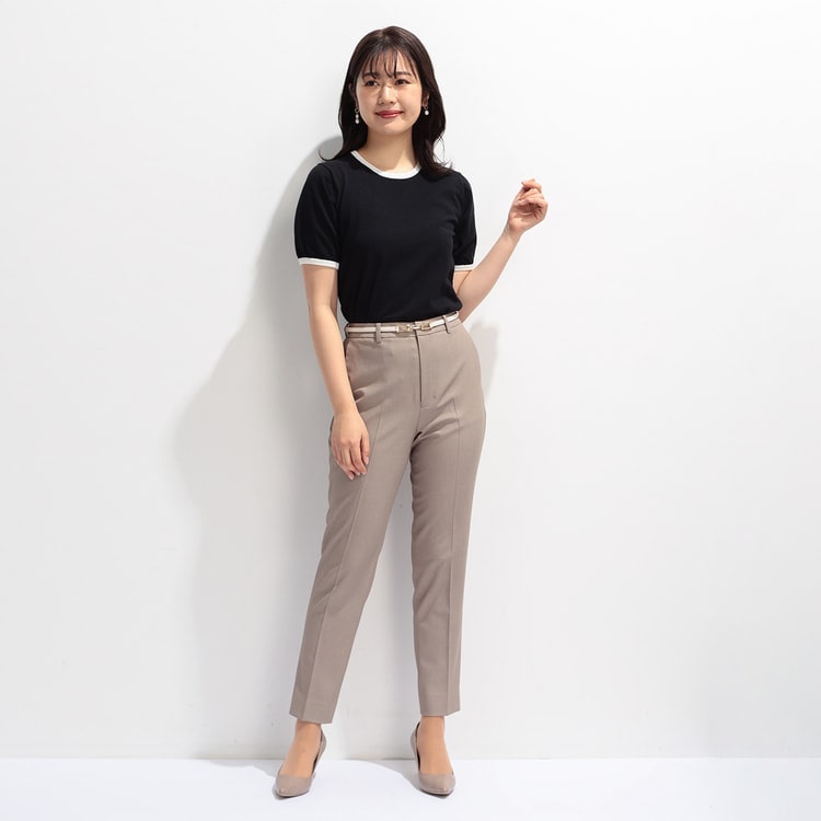 セオα シャークベージュ クロップドパンツ セットアップ着用可