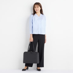 Oggiコラボ ダブルクロス ワイドパンツ黒 セットアップ着用可