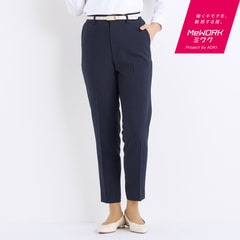 Oggiコラボ 2wayストレッチ クロップドパンツ 紺 セットアップ