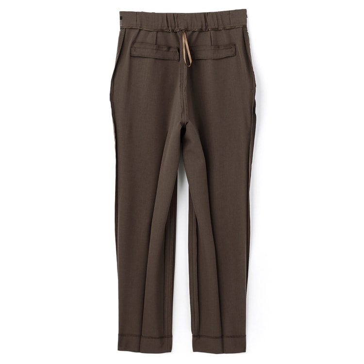 特価】2wayストレッチ トロピカルクロップドパンツ 茶