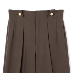 アウトレット】2wayストレッチ トロピカルワイドパンツ 茶