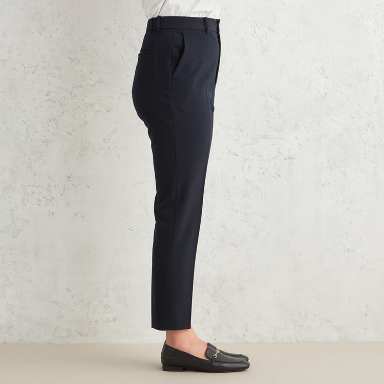 パウダリーストレッチツイル クロップドパンツ 紺 セットアップ パウダリーストレッチツイル クロップドパンツ 紺 セットアップ