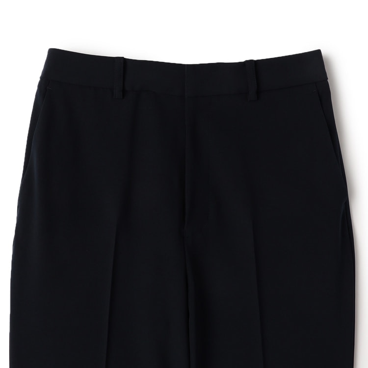 パウダリーストレッチツイル クロップドパンツ 紺 セットアップ