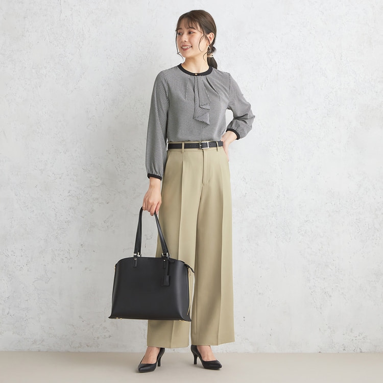シャークベージュ ワイドパンツ セットアップ着用可【AOKI公式通販】