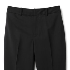 アウトレット】黒シャドーストライプ ストレートパンツ セットアップ