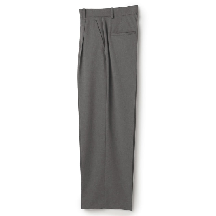2-way Stretch twill wide pants Charcoal Mix & Match can be worn