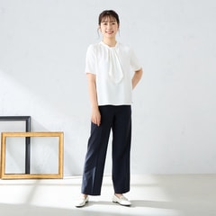 360°キレイ 2Wayストレッチ ワイドパンツ 紺 セットアップ着用可 360°キレイ 2Wayストレッチ ワイドパンツ 紺 セットアップ着用可
