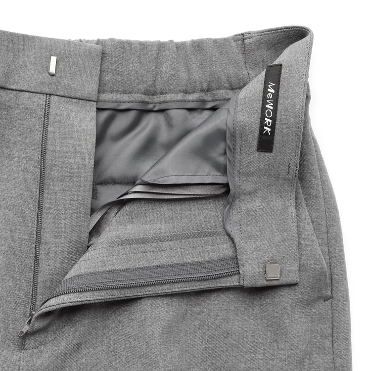 美品　プリーツプリーズ　クロップドパンツ　ポケット　スリット　グレー　サイズ2 Pleats Please Issey Miyake プリーツ クロップドパンツ