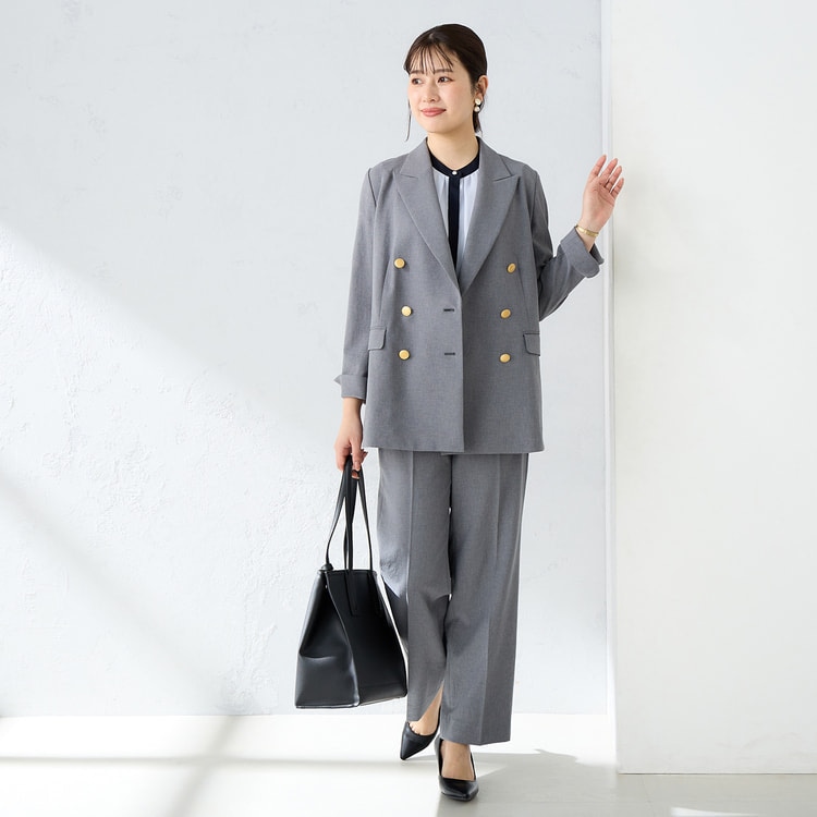 YOSHIKO KRIS-WEBB×L'EQUIPE】ストレッチサテンキャロットパンツ