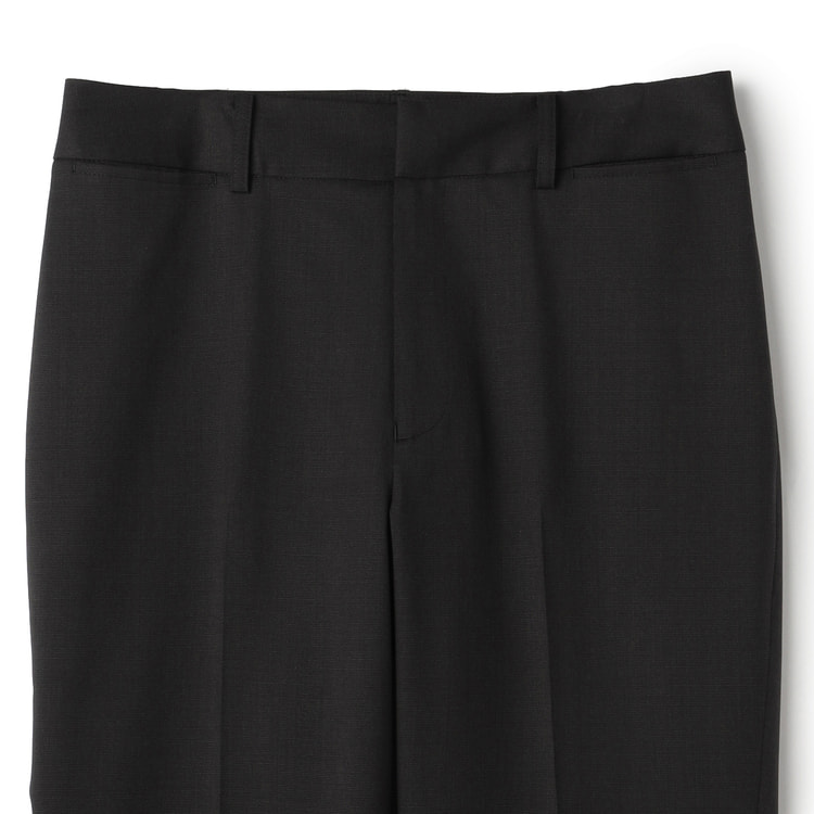 希少 美品 ARMANI ウール スカート パンツ 3ピース セットアップ 44 洗えるキレイスーツ 360°キレイ ストレートパンツ グレーピンドット