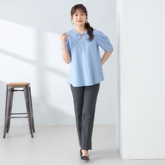 美品✨AOKI 大きいサイズ 4L スーツ ジャケット パンツ ストライプ 灰色 洗えるキレイスーツ 360°キレイ ストレートパンツ ミディアム