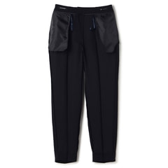 パウダリーストレッチ紺 クロップドパンツ セットアップ着用可