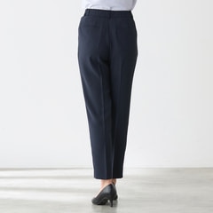 パウダリーストレッチ紺 クロップドパンツ セットアップ着用可