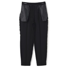 パウダリーストレッチ黒 クロップドパンツ セットアップ着用可【AOKI