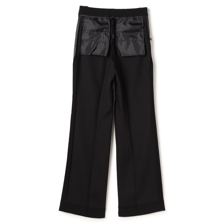 OUTLET【黒 ブラック 140㎝×30本】 アウトレット】パウダリーストレッチ黒 ワイドパンツ セットアップ着用