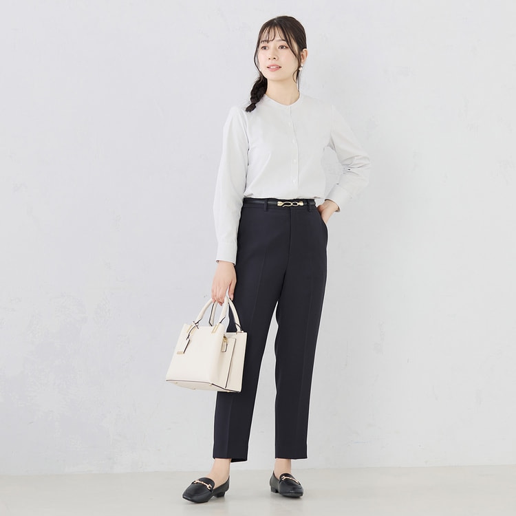 パウダリーストレッチ紺 クロップドパンツ セットアップ着用可 パウダリーストレッチ紺 クロップドパンツ セットアップ着用可