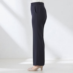 ≪Oggi4月号掲載≫ パウダリーストレッチ紺 ワイドパンツ セットアップ着用可