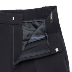 ≪Oggi4月号掲載≫ パウダリーストレッチ紺 ワイドパンツ セットアップ着用可