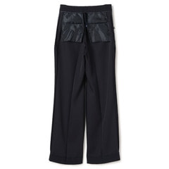 ≪Oggi4月号掲載≫ パウダリーストレッチ紺 ワイドパンツ セットアップ着用可