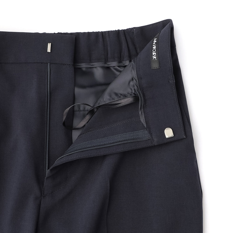 新品未使用 レミュー クロップドパンツスーツ 7号 紺グレンチェック 2wayストレッチ クロップドパンツ 茶 セットアップ着用可【AOKI