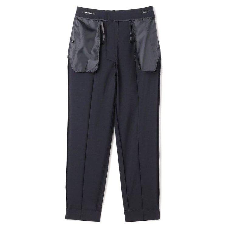 リランチェストレッチ紺 クロップドパンツ セットアップ着用可【AOKI