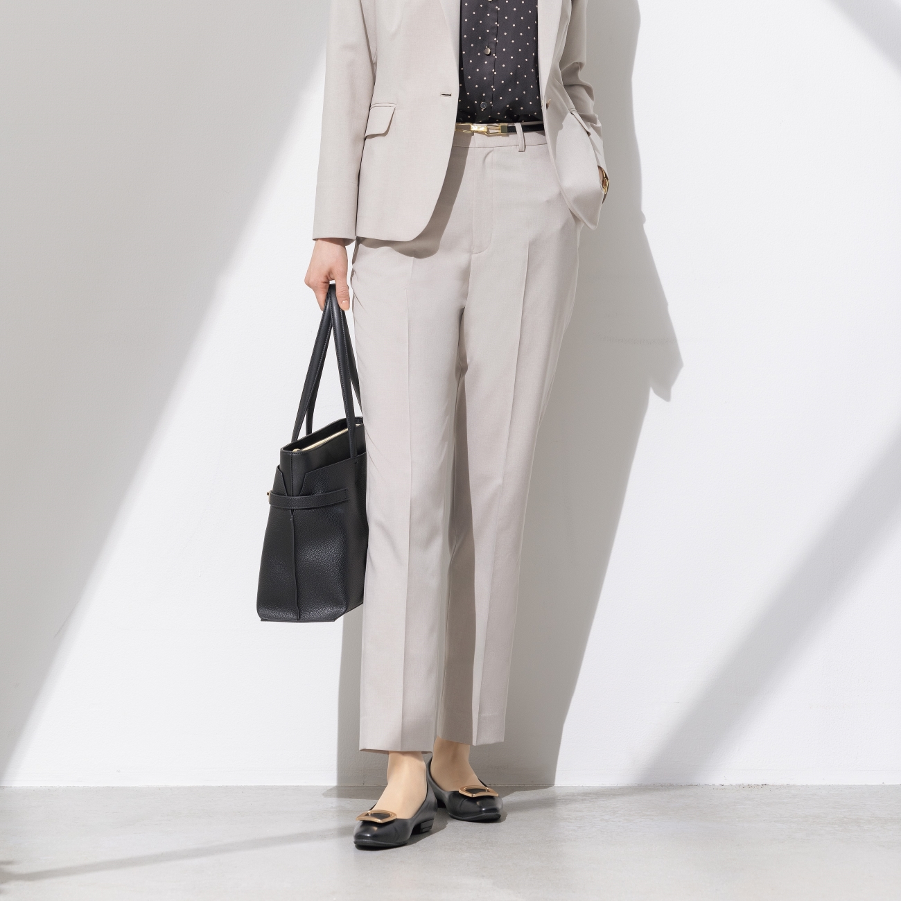 ≪Oggi.jp4月掲載≫ リランチェストレッチ ベージュ クロップドパンツ セットアップ着用可 ≪Oggi.jp4月掲載≫ リランチェストレッチ ベージュ クロップドパンツ セットアップ着用可