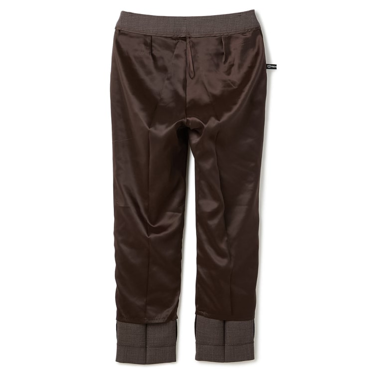 洗える360°キレイスーツ 茶 クロップドパンツ セットアップ着用可