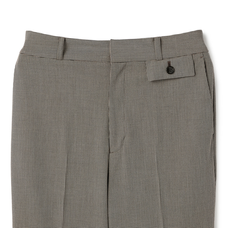 TRストレッチ フレアパンツ ベージュ千鳥格子 セットアップ着用可