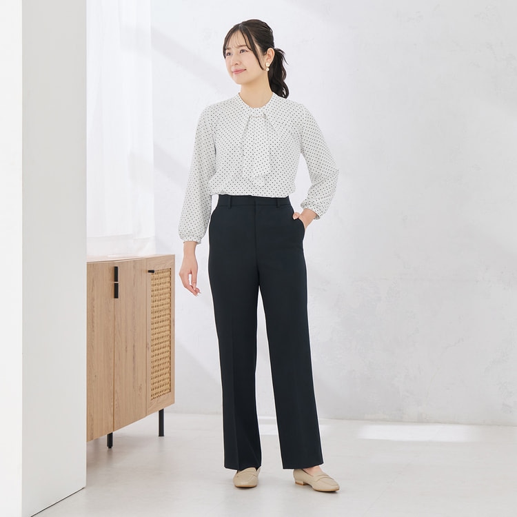 3973　3974　こちらは専用です トラベルスマートストレートパンツ｜洗える・超防しわ｜紺無地調｜裾