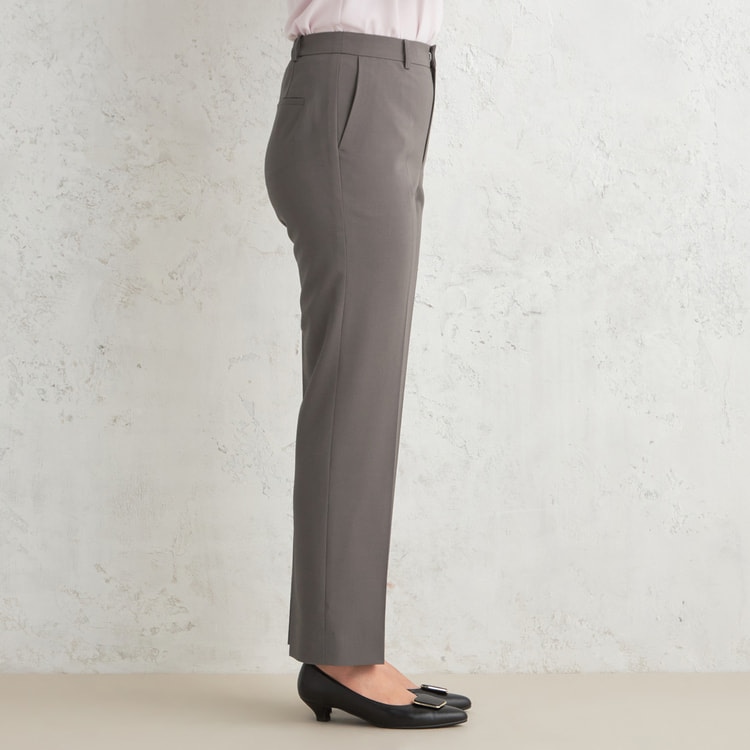 アウトレット】2wayストレッチ ストレートパンツ 茶 セットアップ着用