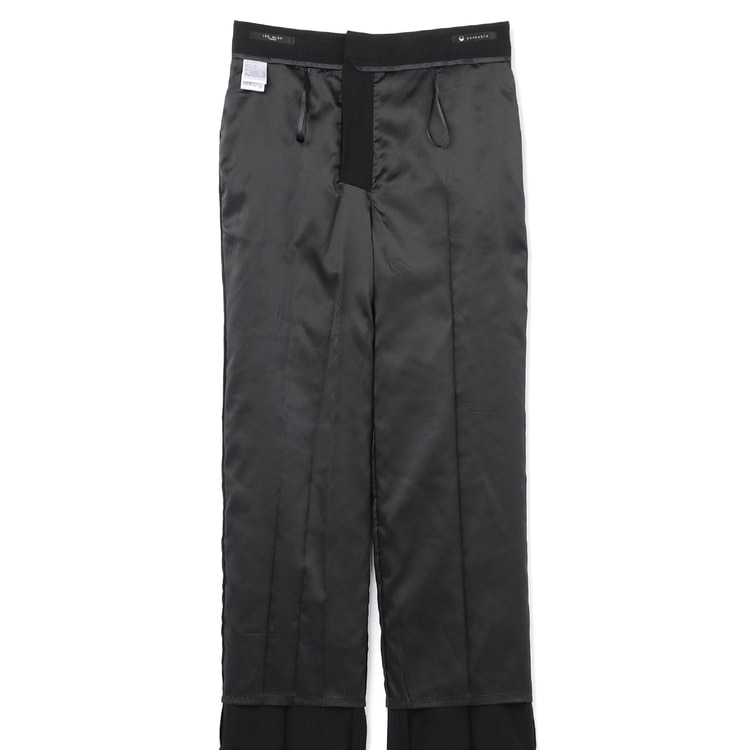 2wayストレッチ ストレートパンツ 黒 セットアップ着用可【AOKI