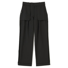 Oggiコラボ】ブラウスセットアップ ワイドパンツ 黒 セットアップ着用