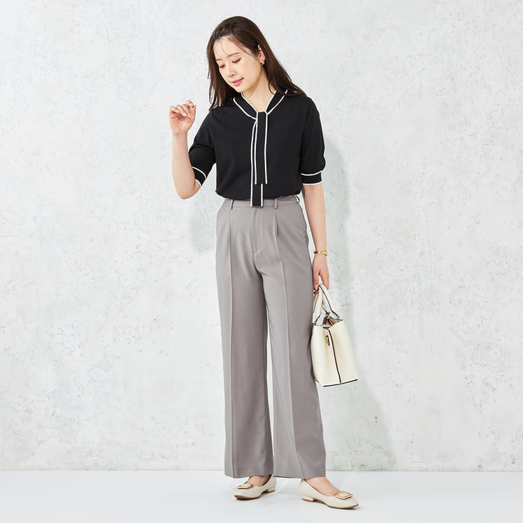 ブラウスセットアップ グレーワイドパンツ【AOKI公式通販】