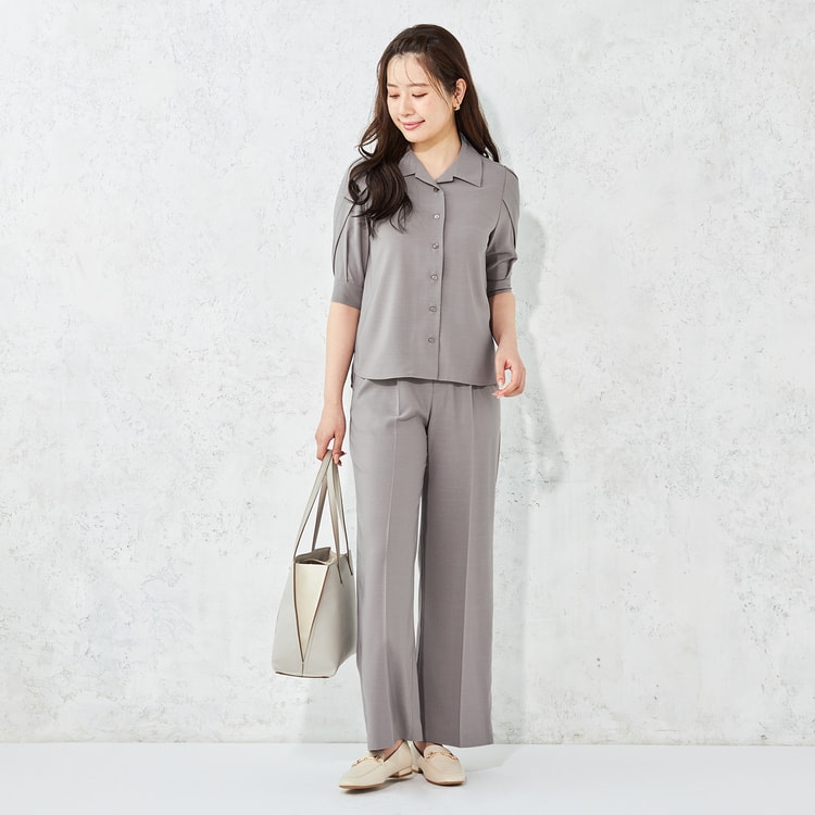 ブラウスセットアップ グレーワイドパンツ【AOKI公式通販】