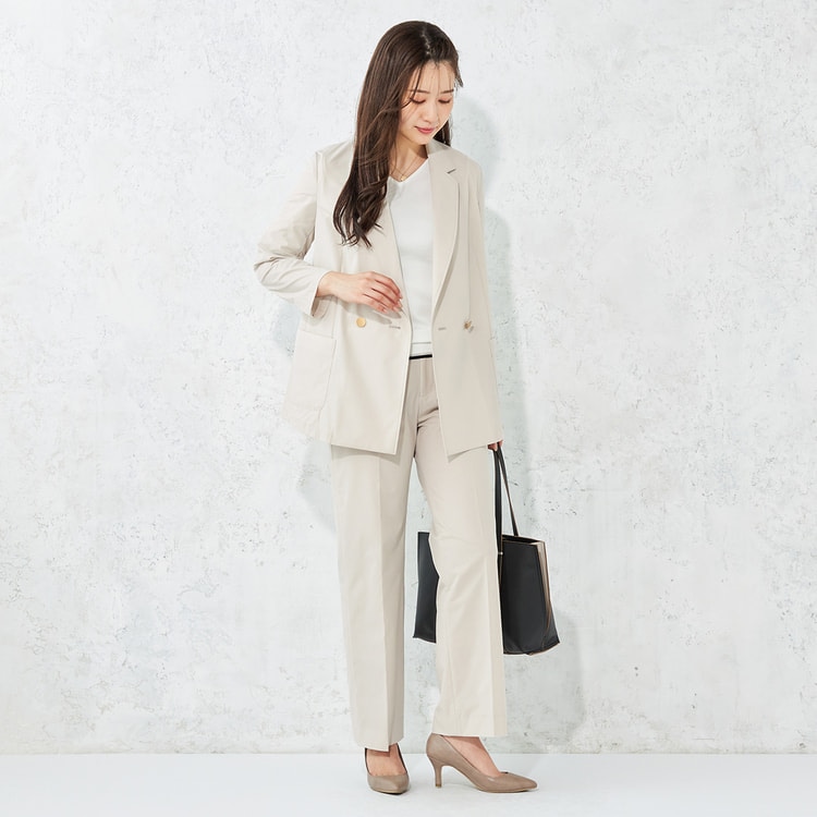 TEXBRID ワイドパンツ ベージュ セットアップ着用可【AOKI公式通販】