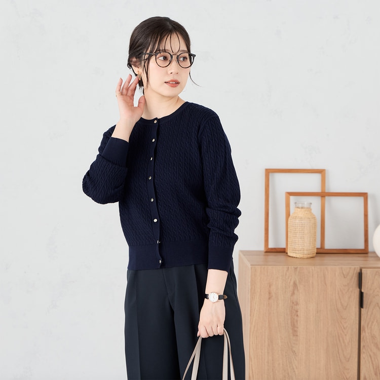 ≪Oggi12月号掲載≫ バレリーナパンツ ワイド 紺【AOKI公式通販】