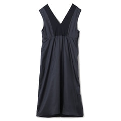 ツイルストレッチ ジャンパースカート セットアップ着用可 紺