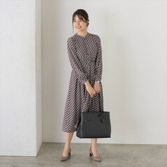 ≪Oggi10月号掲載≫ プリントワンピース 紺【ナイトセール対象