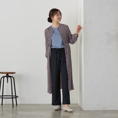 ≪Oggi10月号掲載≫ プリントワンピース 紺【ナイトセール対象