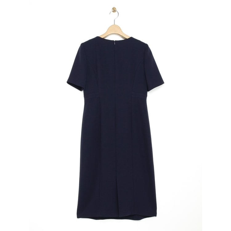 カラーフォーマル 半袖ワンピース 紺 セットアップ着用可 スーツのaoki公式通販